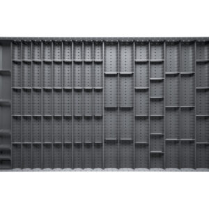 Cubio Trough Block Divider Kit 95 Compartment for Storage Cabinet - WxDxH: 1300X750X28mm Plastic Ral 7011 _SKU-43020047