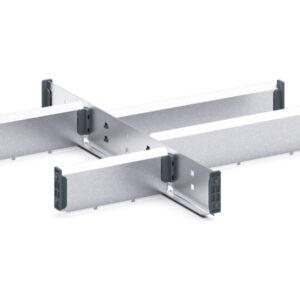 Metal Drawer Dividers - Cubio Adjustable Divider Kit 6 Compartment for Storage Cabinet - WxDxH: 525X525X75mm Galvanised Steel _SKU-43020622.51