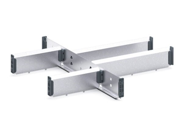 Metal Drawer Dividers - Cubio Adjustable Divider Kit 6 Compartment for Storage Cabinet - WxDxH: 525X525X75mm Galvanised Steel _SKU-43020622.51