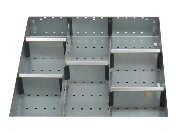 Industrial Drawer Splitters - Cubio Adjustable Divider Kit 8 Compartment for Storage Cabinet - WxDxH: 525X525X75mm Galvanised Steel _SKU-43020623.51