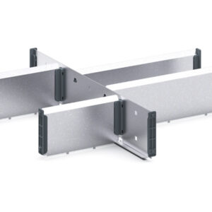 Steel Drawer Dividers - Cubio Adjustable Divider Kit 6 Compartment for Storage Cabinet - WxDxH: 525X525X100mm Galvanised Steel _SKU-43020624.51