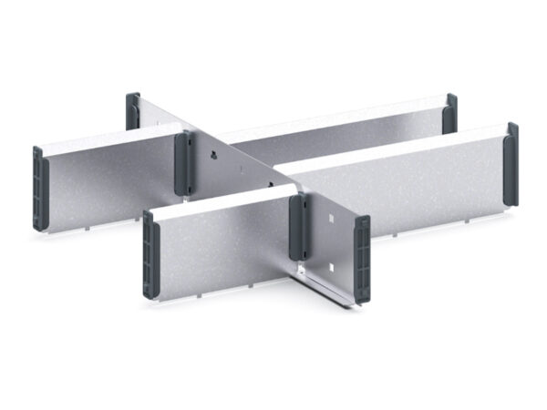 Steel Drawer Dividers - Cubio Adjustable Divider Kit 6 Compartment for Storage Cabinet - WxDxH: 525X525X100mm Galvanised Steel _SKU-43020624.51