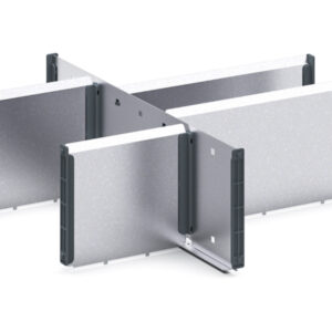 Industrial Drawer Separators - Cubio Adjustable Divider Kit 6 Compartment for Storage Cabinet - WxDxH: 525X525X150mm Galvanised Steel _SKU-43020626.51