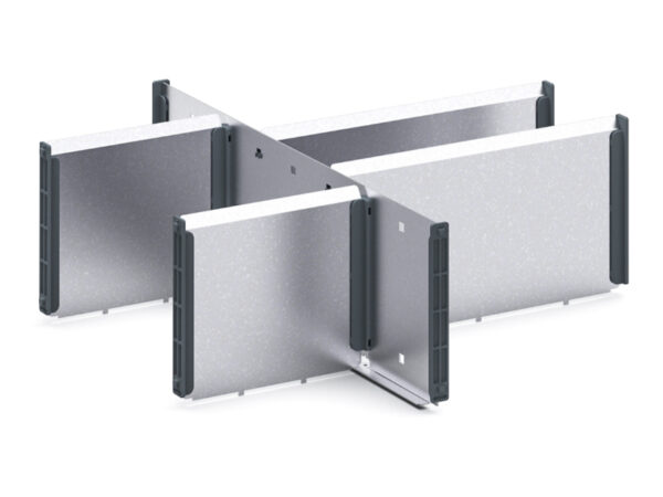 Industrial Drawer Separators - Cubio Adjustable Divider Kit 6 Compartment for Storage Cabinet - WxDxH: 525X525X150mm Galvanised Steel _SKU-43020626.51