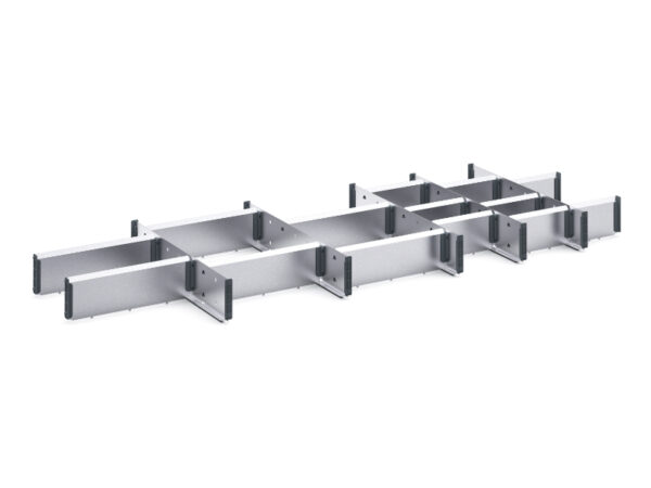 Cubio Adjustable Divider Kit 20 Compartment for Storage Cabinet - WxDxH:1300X525X100mm Galvanised Steel _SKU-43020691.51