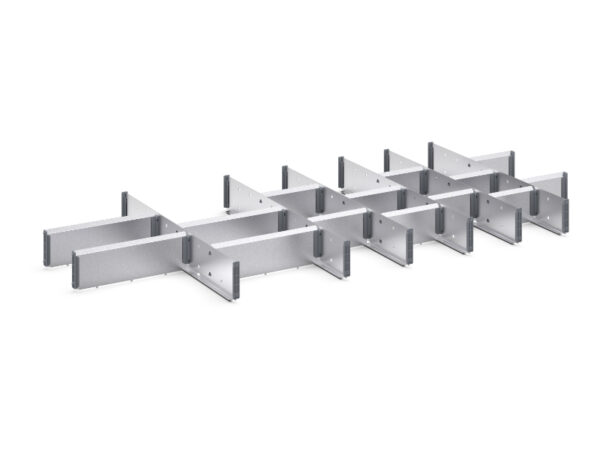 Cubio Adjustable Divider Kit 21 Compartment for Storage Cabinet - WxDxH: 1300X650X100mm Galvanised Steel _SKU-43020697.51