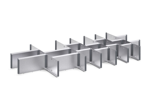 Cubio Adjustable Divider Kit 21 Compartment for Storage Cabinet - WxDxH: 1300X650X150mm Galvanised Steel _SKU-43020699.51