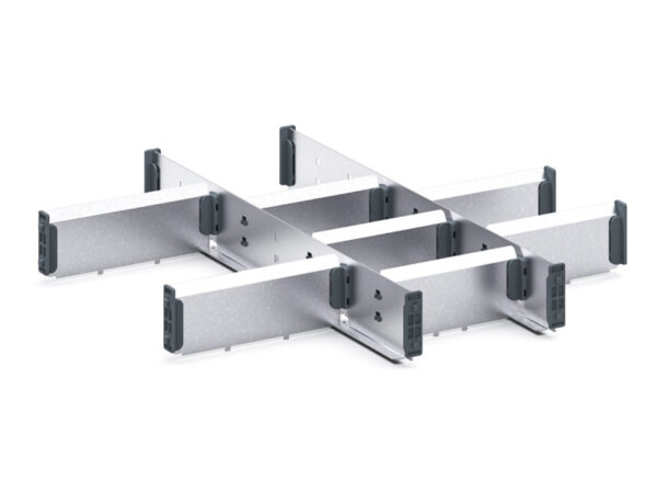 Bott Storage Cabinet Drawer Separators - Cubio Adjustable Divider Kit 10 Compartment for Storage Cabinet - WxDxH: 525X525X75mm Galvanised Steel _SKU-43020711.51