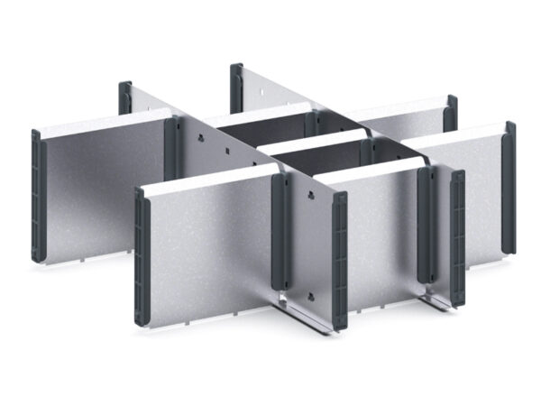 Cubio Adjustable Divider Kit 10 Compartment for Storage Cabinet - WxDxH: 525X525X150mm Galvanised Steel _SKU-43020713.51