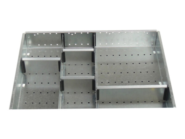 Storage Cabinet Drawer Dividers - Cubio Adjustable Divider Kit 7 Compartment for Storage Cabinet - WxDxH: 650X525X75mm Galvanised Steel _SKU-43020717.51