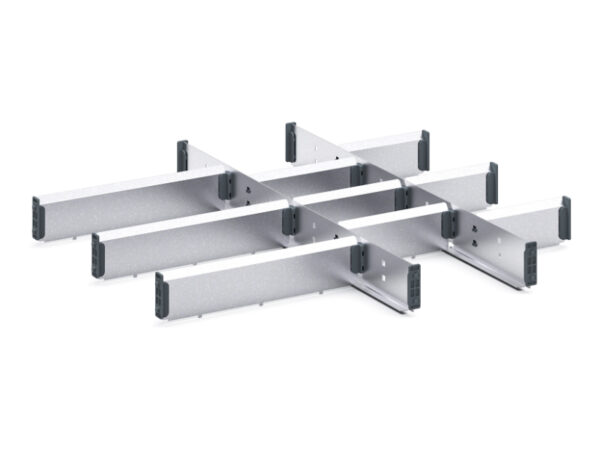 Cubio Adjustable Divider Kit 12 Compartment for Storage Cabinet - WxDxH: 650X650X75mm Galvanised Steel _SKU-43020720.51