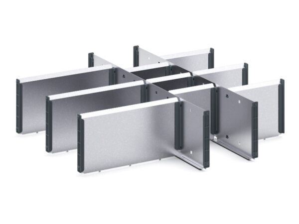 Cubio Adjustable Divider Kit 12 Compartment for Storage Cabinet - WxDxH: 650X650X150mm Galvanised Steel _SKU-43020722.51