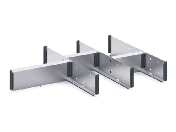 Bott Adjustable Drawer Dividers - Cubio Adjustable Divider Kit 7 Compartment for Storage Cabinet - WxDxH: 800X525X100mm Galvanised Steel _SKU-43020727.51