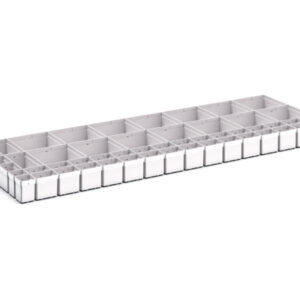 Cubio Plastic Box Divider Kit 52 Compartment for Storage Cabinet - WxDxH: 1300X525X100+ mm Plastic Ral 7035 _SKU-43020782