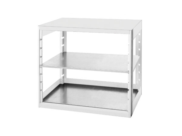 Cubio Shelving Bay with 2 Shelves. WxDxH: 1050X650X1000mm Ral 7035 _SKU-46001007.16