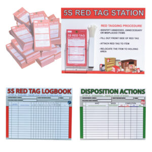 5S Red Tag Station and Logbook and Disposition Actions Board - SKU 5459