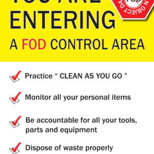 Foreign Object Debris Prevention Poster and Sign (A2) - SKU 653