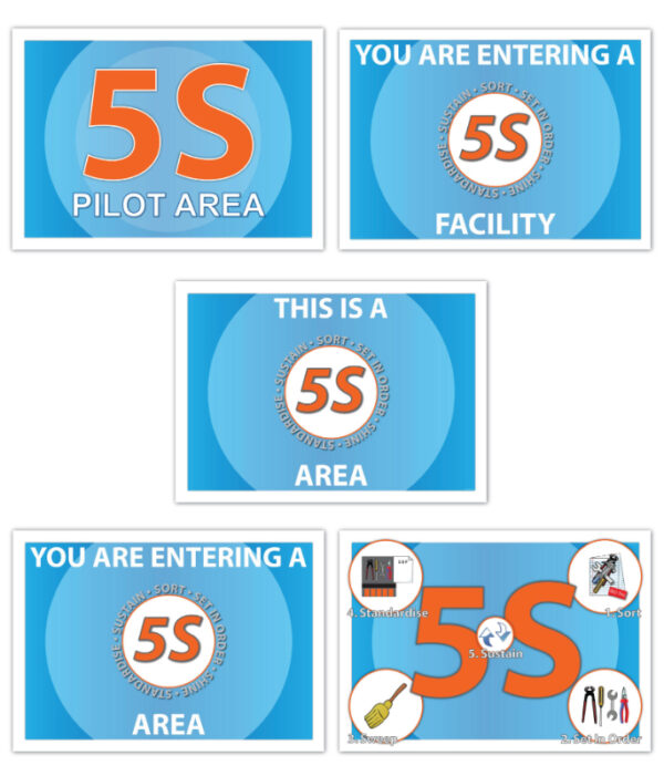 5S Anti Slip Floor Wall Signs and Foamex Wall Wall Signs A1 (594 x 841mm) - SKU 8579