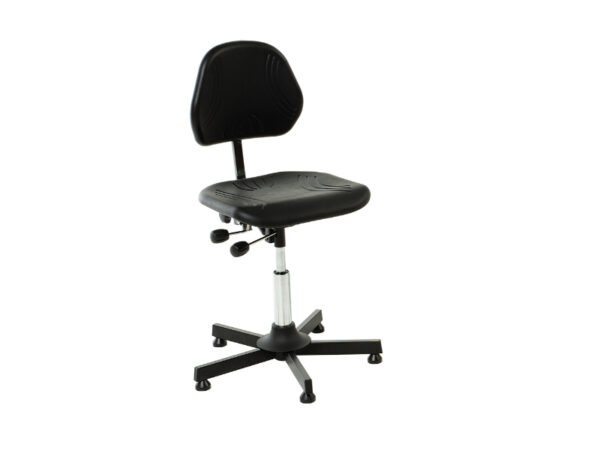 Industrial Chair Comfort Vinyl - Industrial Chair (Height 460-590). WxDxH: 500X500X1190mm Black _SKU-88601010