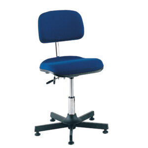 Heavy Duty Workplace Chair - Industrial Chair Fabric (Adjustable Height 460-590). WxDxH: 500X500X1090mm Blue _SKU-88601012