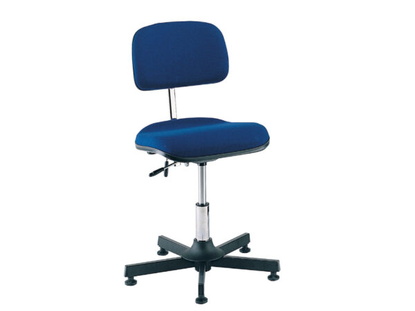 Heavy Duty Workplace Chair - Industrial Chair Fabric (Adjustable Height 460-590). WxDxH: 500X500X1090mm Blue _SKU-88601012
