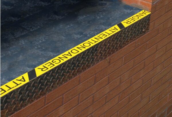 Warning Floor Tape with ATTENTION DANGER text 75mm x 18.3m  SKU-F1228-YEL-ATTENTION-75 - Image 2