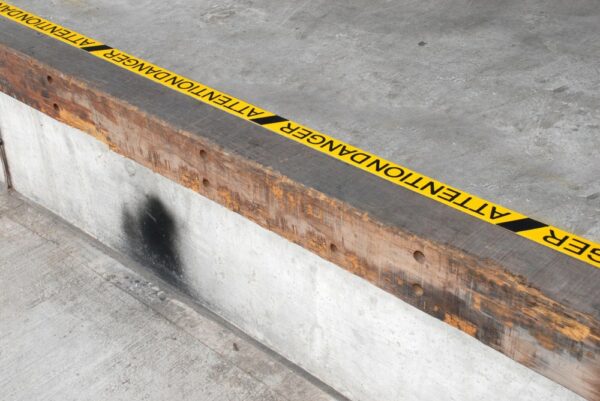 Warning Floor Tape with ATTENTION DANGER text 75mm x 18.3m  SKU-F1228-YEL-ATTENTION-75 - Image 6