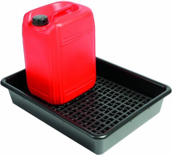 Provide storage and ensure that drips and leaks are contained safely with Spill Trays with Removable Grids - SKU BT2-25