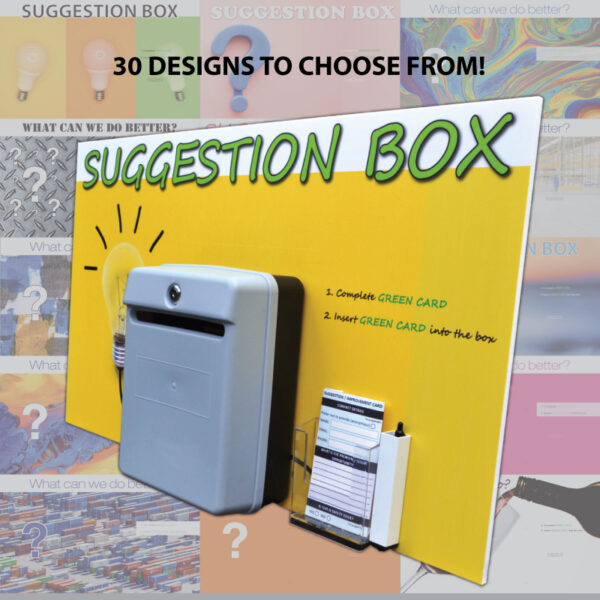 Suggestion Box Station (Numerous Designs) 800mm x 550mm - SKU F424
