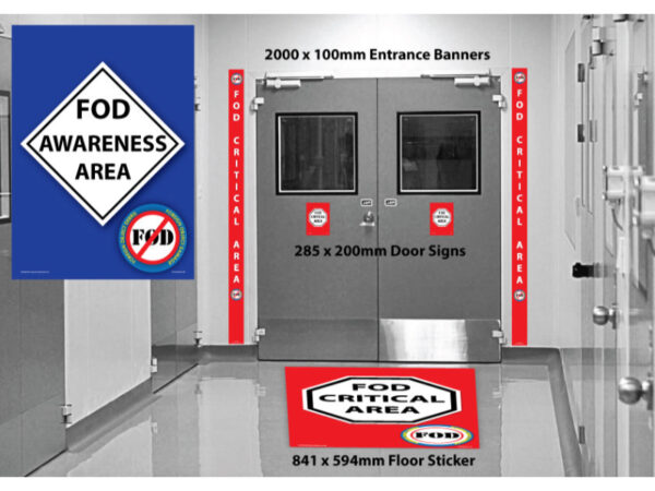 FOD Awareness Blue Sign Kit - SKU-F268