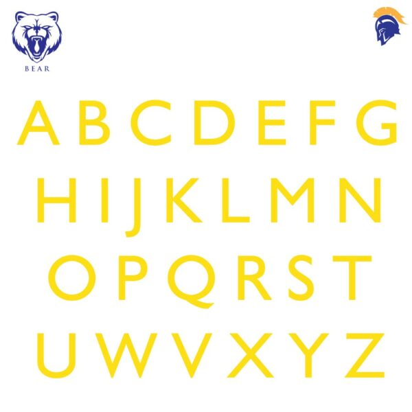 Invictus Bear Vinyl Floor Letter Stickers in varous colours and sizes  SKU-F2140