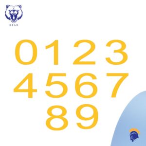 Invictus Bear Warehouse Vinyl Floor Number Stickers   SKU-F2152