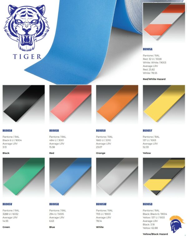Invictus Tiger Warehouse Floor Vinyl Tape - Toughest, most durable thin profile Tape for Floors available  SKU-F2176 - Image 3