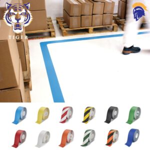 Invictus Tiger Warehouse Floor Vinyl Tape - Toughest, most durable thin profile Tape for Floors available  SKU-F2176