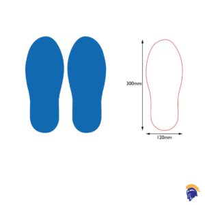 Anti Slip Footprint Floor Stickers (Boot 300mm x 120mm)  (Per Pair) SKU-F940-300-120