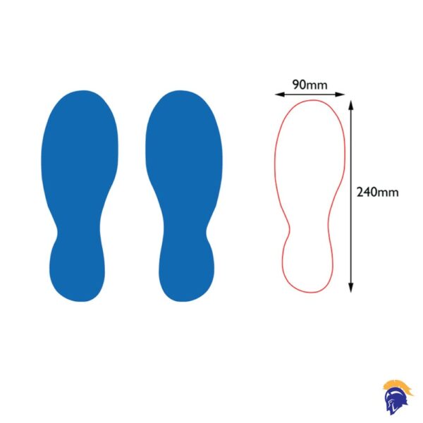 Footprint Floor Stickers 240mm 90mm (Per Pair)
