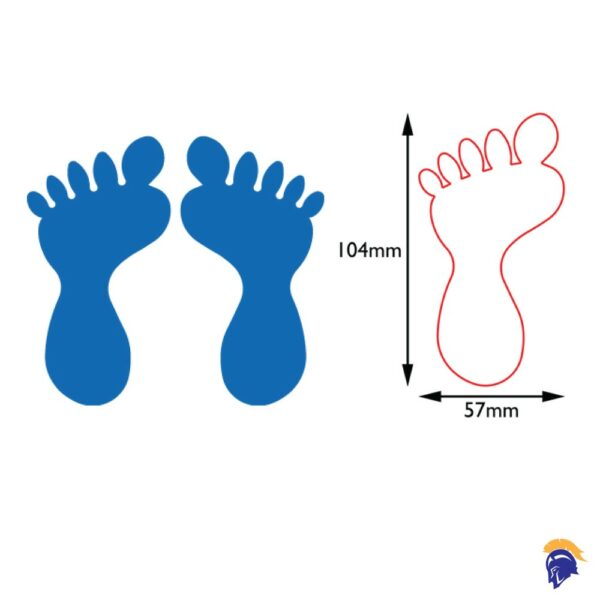High Traffic Anti Slip Foot Pad - Footprint Invictus Bear Floor Feet Stickers (Per Pair)  SKU-F2128