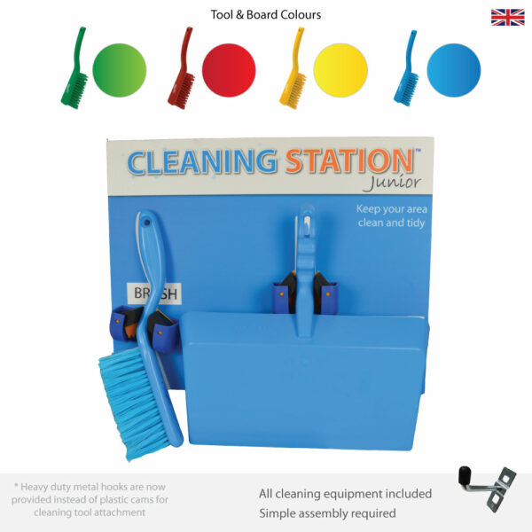 Wall Mounted Cleaning Station Shadow Board – Junior 2 Edition (All Tools Included) KIT - SKU 11795