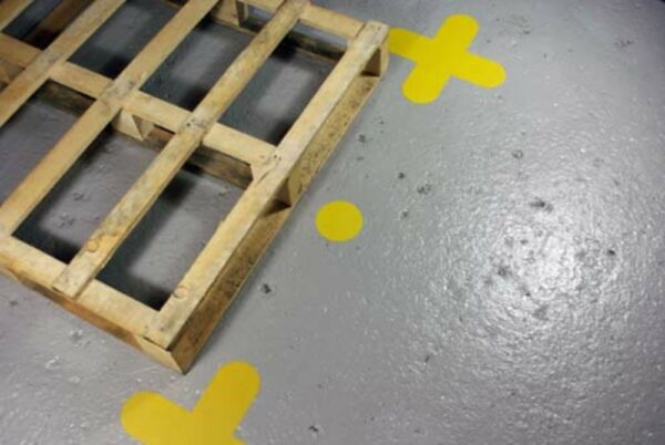 Yellow 5S Corner Pallet Markers   SKU-F2488