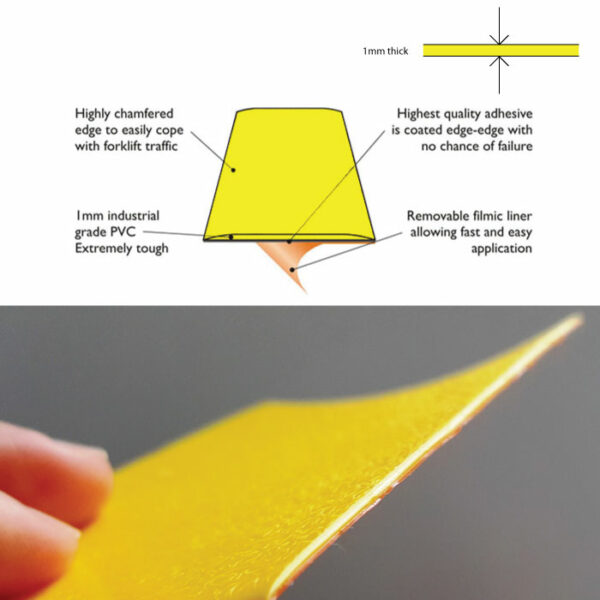 Lane Marking Warehouse Tape - Extremely Heavy Duty Industrial Floor Tape. SKU-F1675 - Image 2